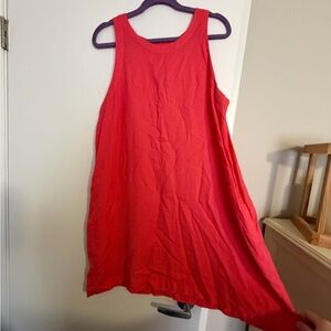 Coral Sleeveless Dress